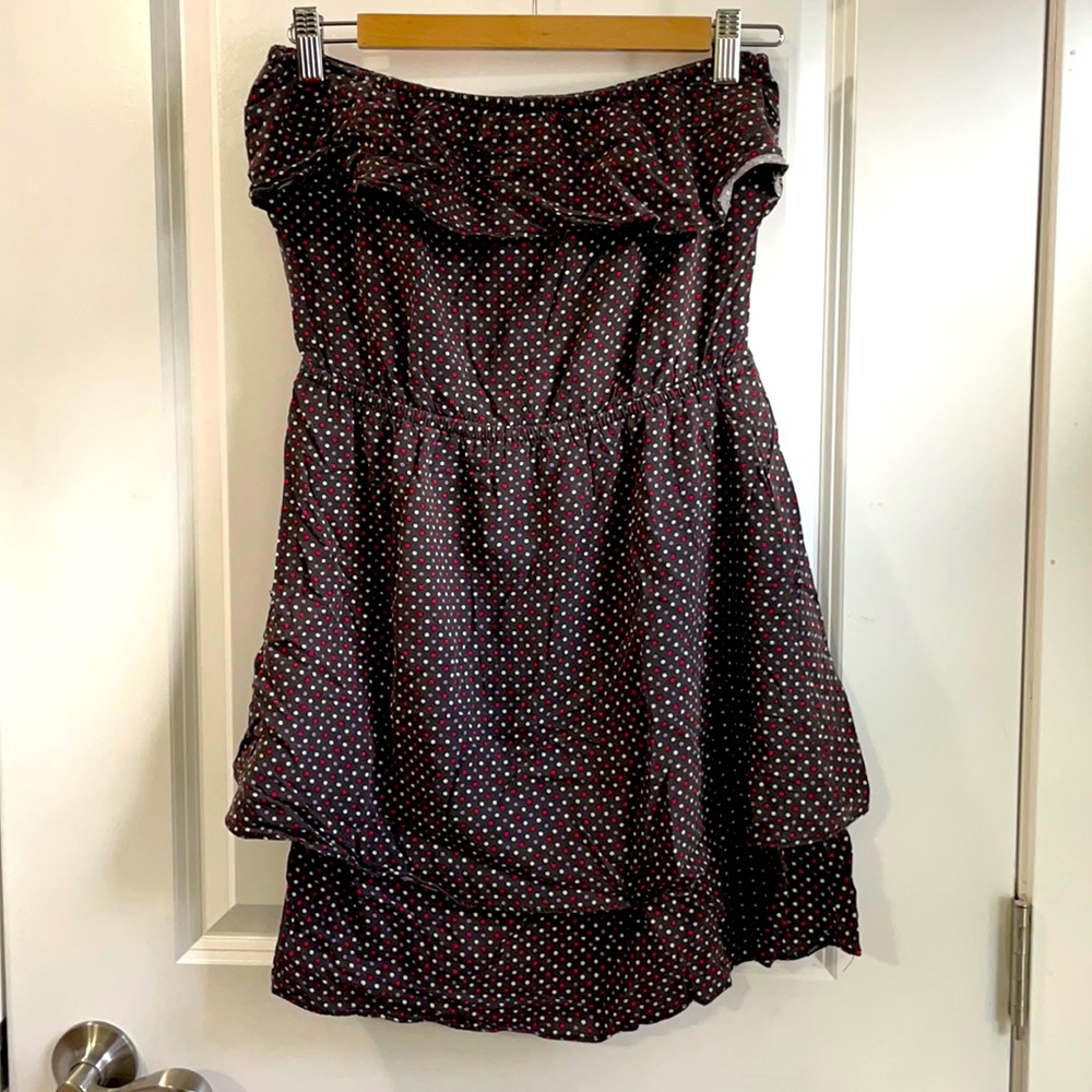 Strapless mini dress